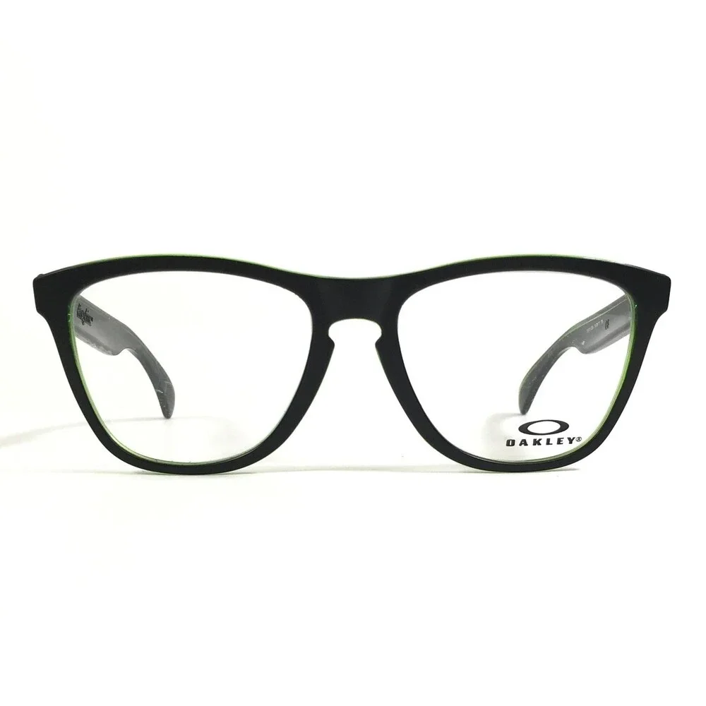 Oakley Eyeglasses Frames Frogskins OX8131-0254 Black Green Full Rim 54-17-138